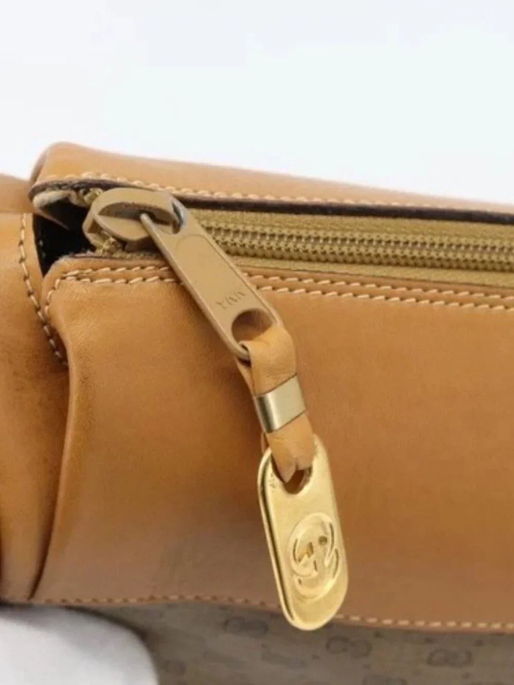 GUCCI Micro GG Supreme Shoulder Bag PVC Beige Gold 001 115 4001 Auth 182404 - Picture 9 of 16